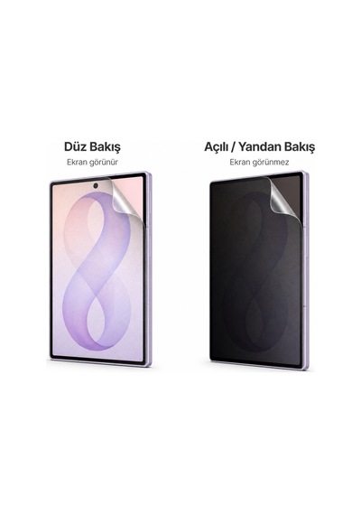 Samsung Galaxy Z Fold 8 Uyumlu Parmak İzi Bırakmaz Hayalet Mat Ekran Koruyucu Nano Jelatin