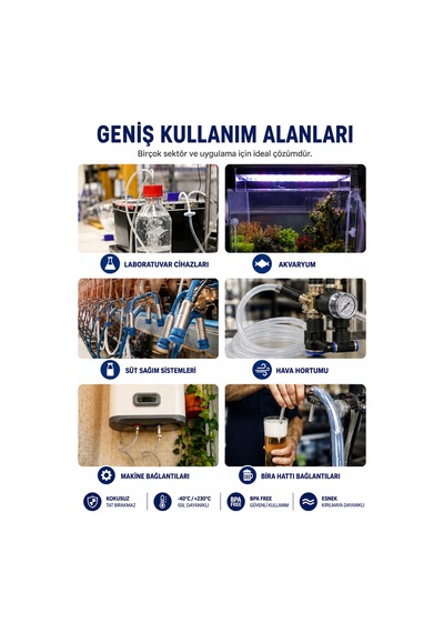 %100 Silikon Hortum 3x6 Mm-iç Çap 3 Mm-dış Çap 6 Mm-3 Metre-gıda Temasına Uygun, Şeffaf, Esnek - 908183141