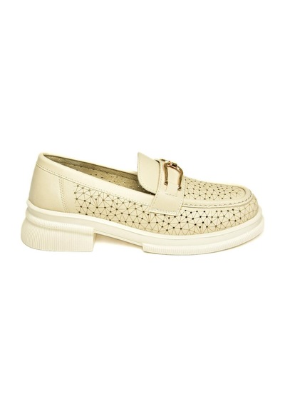 Fox Shoes U704126509 Bej Loafer Makosen Kadın Ayakkabı Bej