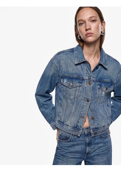 Koton Denim Açık İndigo Kadın Ceket 7wal50009md