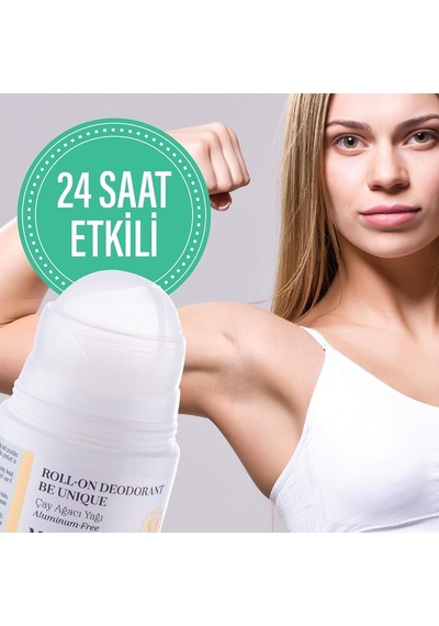 Be Unique Roll-on Deodorant, Alüminyumsuz, Çay Ağacı Yağlı, Dermatolojik Testli, Unisex, 50 Ml
