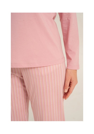 Angbutik Pierre Cardin Pc9294-s Kadın Uzun Kollu Pijama Takımı Gül kurusu