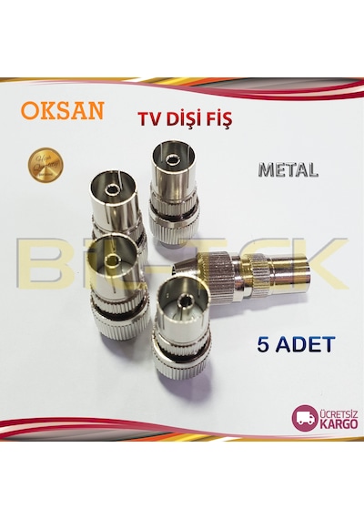 Oksan Metal Tv Dişi Fiş 5 Adet