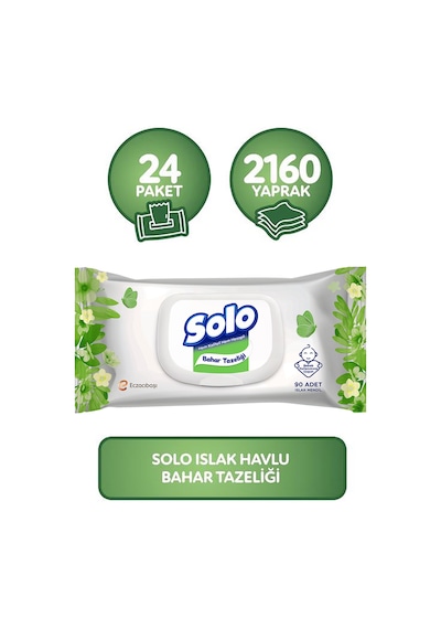 Solo Kapaklı Islak Havlu 24 x 90'lı Solo Kapaklı Islak Havlu 24 x 90'lı