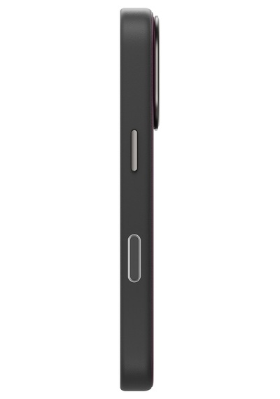Apple iPhone Uyumlu 18 Pro Kılıf Lyden Ds Çift Tonlu Vegan Deri Magsafe Özel Tasarım Koruyucu Şık Kapak Mürdüm