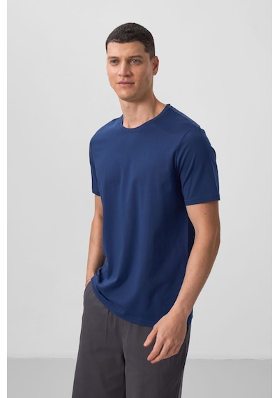 Tommy Life Tommy Lıfe Indigo Erkek Basic Kısa Kol Standart Kalıp O Yaka T-shirt - 87911 001