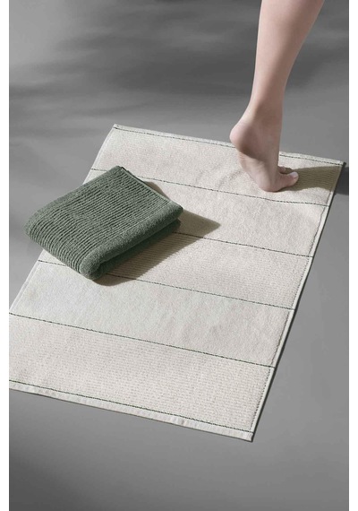 Carmine Bathmat Olive - Ekstra Yumusak, Modern %100 Pamuk 50X75Cm Krem
