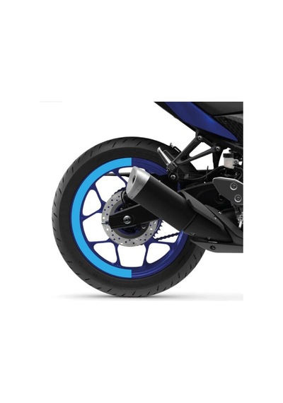Yamaha R25 Yarım Jant Mavi Sticker Folyo Kaplama