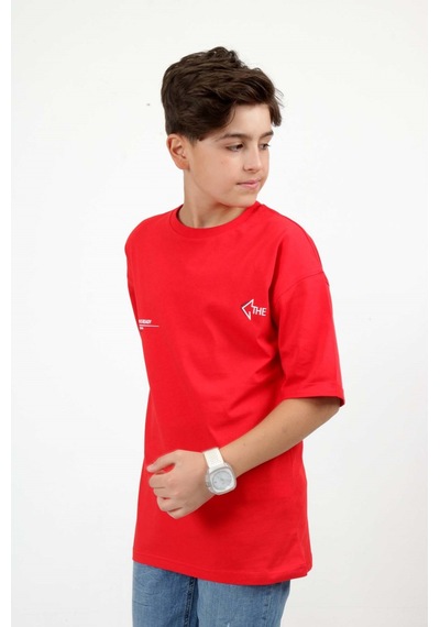 Toontoy Kids Toontoy Erkek Çocuk The Baskılı Tişört Kırmızı