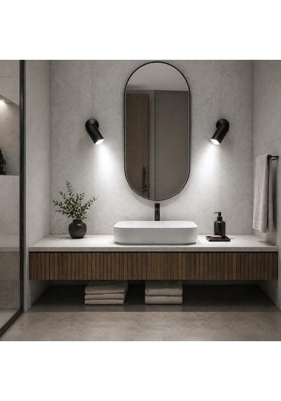 Gu10 Duylu Siyah Aplik Spot 4000k Naturel Işık 4,5w Ampul Dahil, Ayarlanabilir Başlık, Modern Tavan Ve Duvar Aydınlatma Armatürü
