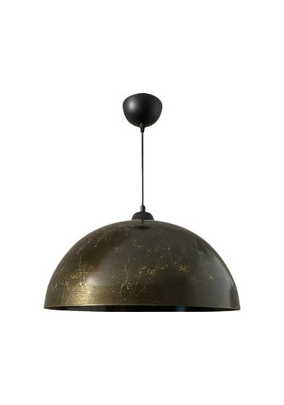 Rsylight Retro Kahve Mermer Desenli Dekoratif Tekli Rustik Metal Sarkıt Avize 40 Cm Beyaz