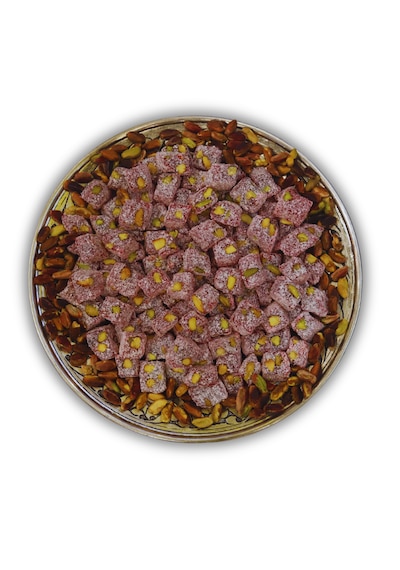 Narlı Antep Fıstıklı Çifte Kavrulmuş Lokum Helal-vegan-glütensiz-jelatinsiz 400 Gr.