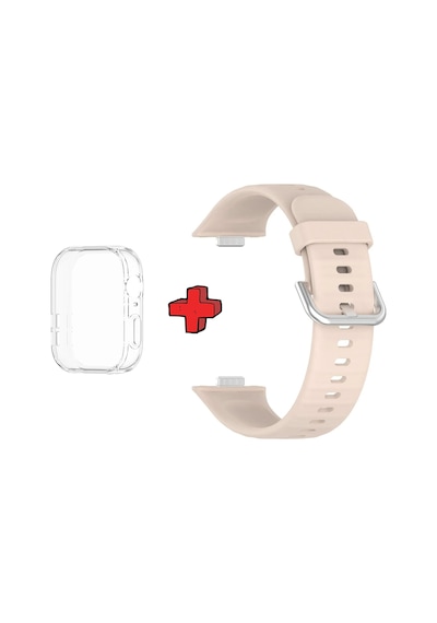 Watch Fit 3 İle Uyumlu Kasa Ekran Koruyucu Ve Jel Silikon Kordon 2in1 Renk88