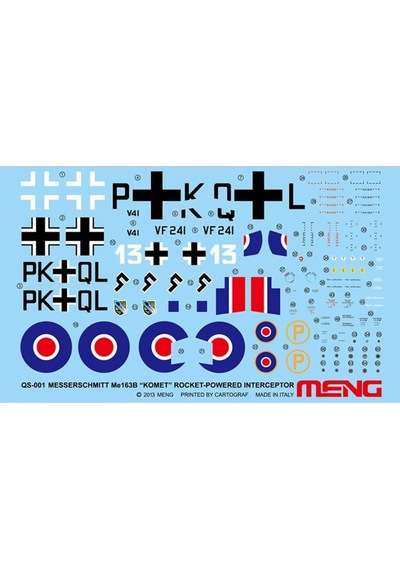 Meng Qs-001 1/32 Ölçek, Messerschmitt Me163b Komet Savaş Uçağı, Plastik Model Kiti-49173