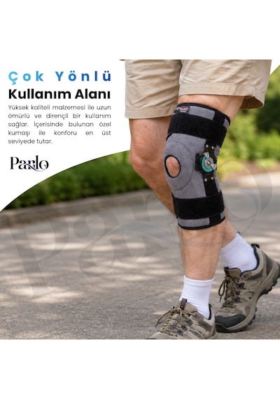 Açı Ayarlı Ve Patella Destekli Dizlik 1 Çift Fleksiyon Ekstansiyon Kontrollü Ortopedik Diz Desteği