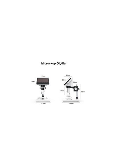 Luve Store 1000x Dijital Mikroskop 4.3 İnç Lcd Ekran 1080p Led Işıklı Usb Bağlantılı Masaüstü Mikroskop