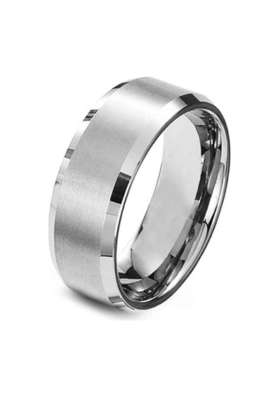 Chavin Orta Kısmı Mat Çelik Unisex Yüzük Cd76