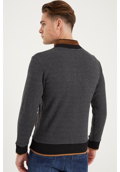 1021 Dewberry Erkek Sweatshırt-diagonal Antrasıt Diagonal Antrasıt