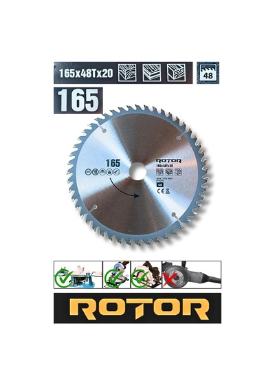 Tr Daire Testere Bıçağı 165x20 48t Ağaç Kesme Diski