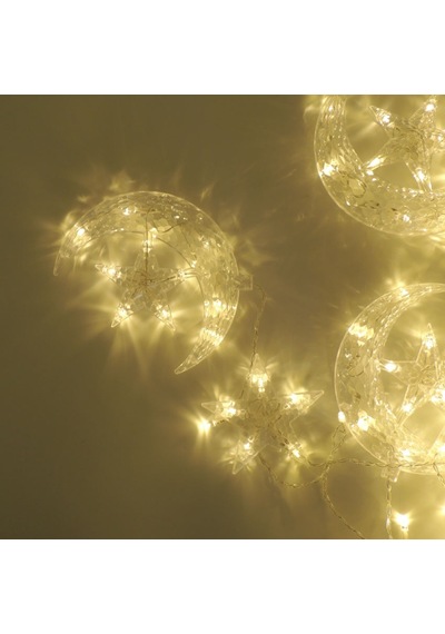 Sunlight Ay-Yıldız Sarkıt 6'Lı Set Ledli Aydınlatma 3M 8 Mod Gün