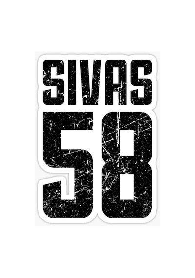 58 SİVAS Sticker Yapıştırma Oto Etiket 17cm