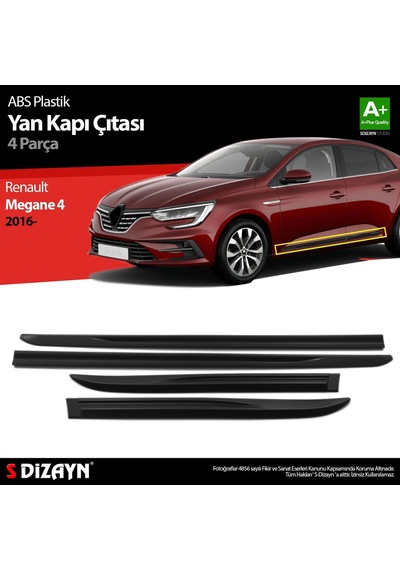 S-dizayn Megane 4 Yan Kapı Çıtası Plastik Oem Still 2016 Üzeri