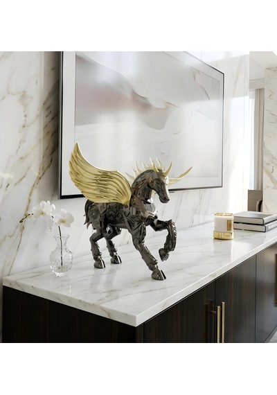 Dekoratif Unicorn Heykelcik "ımperial Stallion" 510x580x500