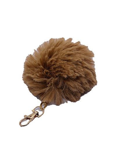 Cappuccino Renk Peluş Ponpon Anahtarlık 979