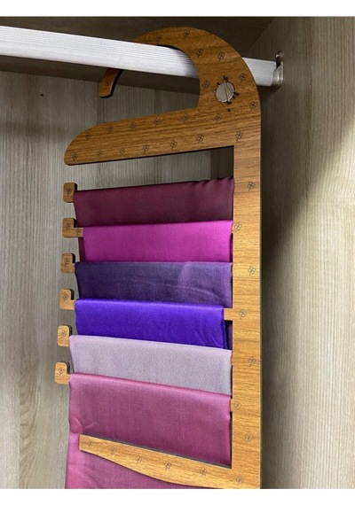 Kk Swords Ahşap Eşarp Askılığı Mıknatıslı Şal, Kravat Askı Dolap Içi Düzenleyici