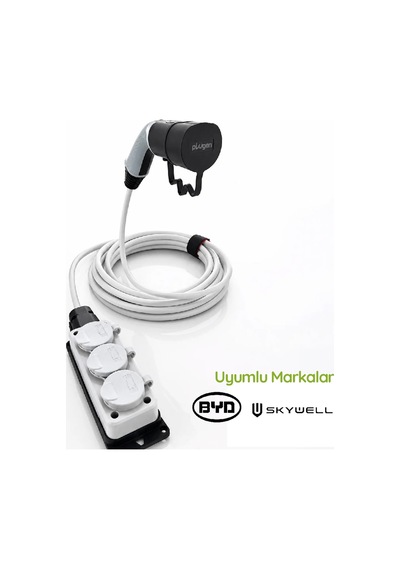 Plugen V2l Adaptör 3 Metre 3'lü Uzatma Prizli - Byd / Skywell Uyumlu Araçtan 220v Priz Çıkışı