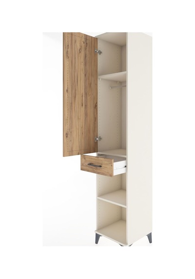 Hyperion Dolap 3 Raflı Tek Çekmeceli Tek Askılı 44x44x221 Aytaşı-çam Aytası