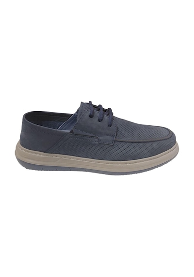 Greyder 64695 Lacivert Nubuk Hakiki Deri Erkek Comfort Ayakkabı Lacivert