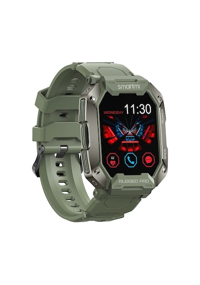 Smartmi Rugged Pro Akıllı Saat Yeşil (Tansiyon Ölçme, Bluetooth A