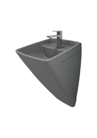 Bocchi Firenze Asma Monoblok Lavabo. 48 CM. Mat Gri 1082-006-0126