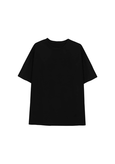 Unisex Flowers Baskılı T-shirt Siyah