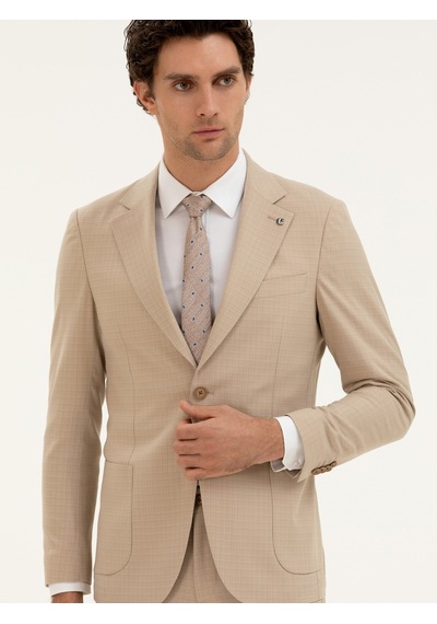 Cacharel Bej Slim Fit Takım Elbise