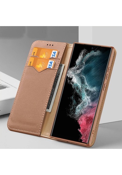 Dux Ducis Samsung Galaxy Uyumlu S23 Plus Mıknatıslı Cüzdanlı Deri Kılıf
