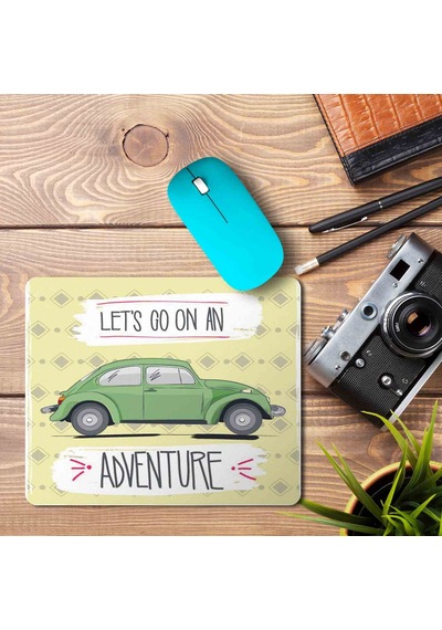 Let's Go On Adventure Vosvos Baskılı Mousepad Mouse Pad