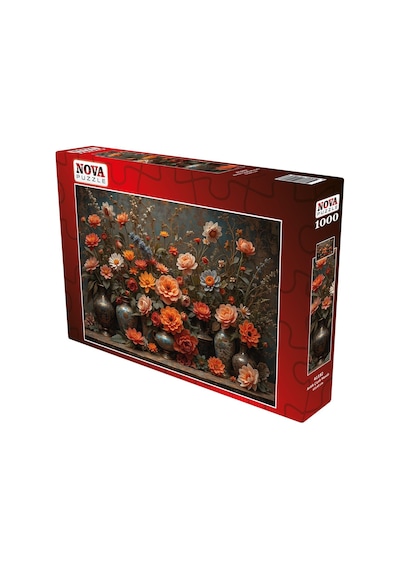 Nova Puzzle 1000 Parça Antik Çiçek Masalı Puzzle - Renkli Çiçekler