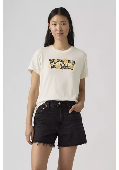 Levi's Kadın Premium Grafik Baskılı Favori Kısa Kollu Bej Tişört - 005gv-0019