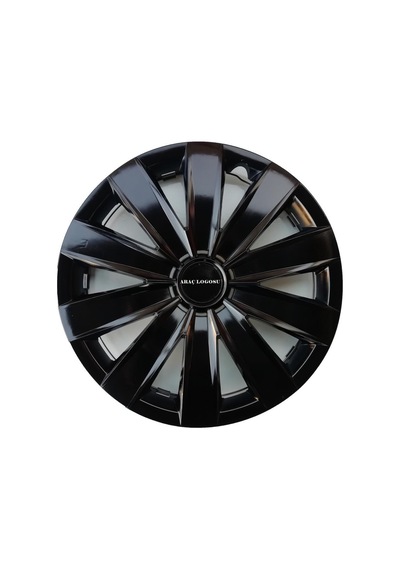 15 Jant Kapağı Esnek Kırılmaz Siyah Piano Black Jant Kapak A130 4 Adet
