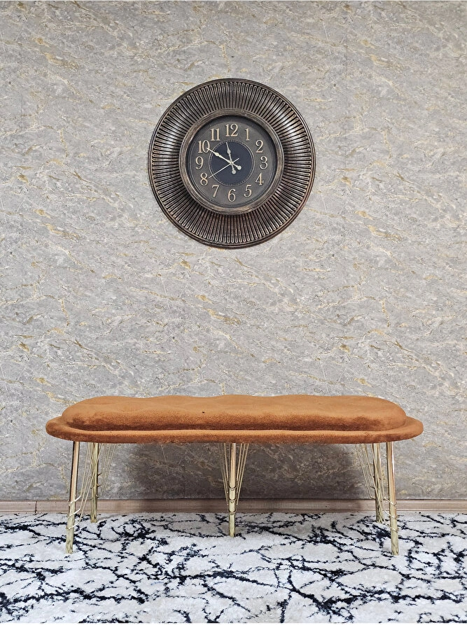 Ufo Oturak Bench - Gold Kaplama Telli Ayak - Oturak - Bench - Puf Çok Renkli