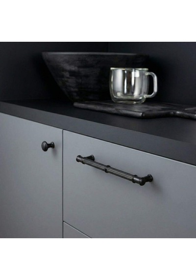System Mobilya Kulbu Siyah Renk 192mm Kulp Sy4227 0192 Al6 Çok Renkli