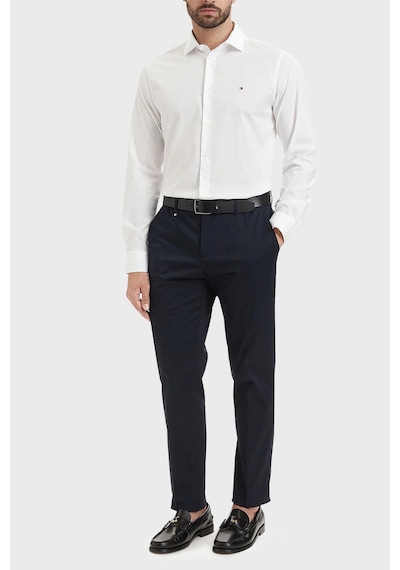Tommy Hilfiger Pamuklu Slim Fit Uzun Kollu Gömlek Erkek Gömlek Mw0mw43749 Ybr Beyaz