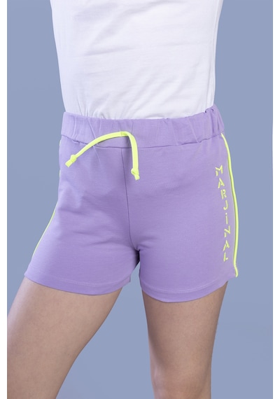 Toontoy Kız Çocuk Baskılı Beli Lastikli Basic Şort Lila Toontoy Kız Çocuk Baskılı Beli Lastikli Basic Şort Lila