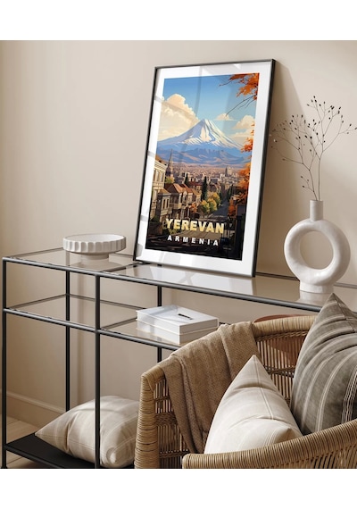 Çerçevesiz Poster Yerevan Ve Ararat Dağı Manzarası
