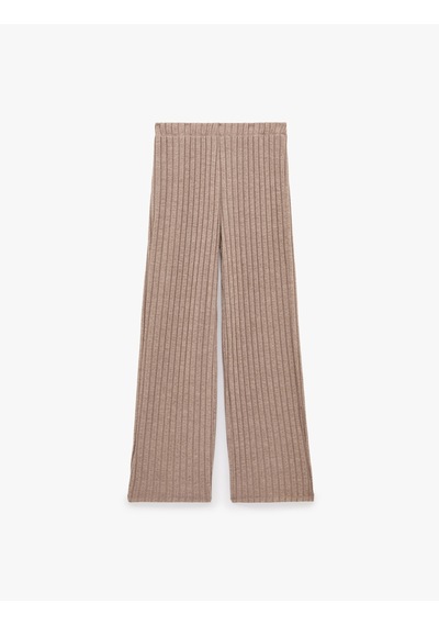 Koton Rahat Kalıp Bol Düz Paça Pijama Altı Vizon 7wlk40130mk