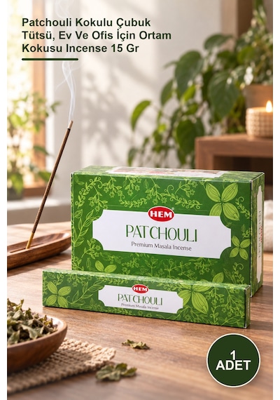 1 Adet Patchouli Aromalı Tütsü Patchouli Kokulu Çubuk Tütsü, Ev Ve Ofis İçin Ortam Kokusu Incense 15 Gr