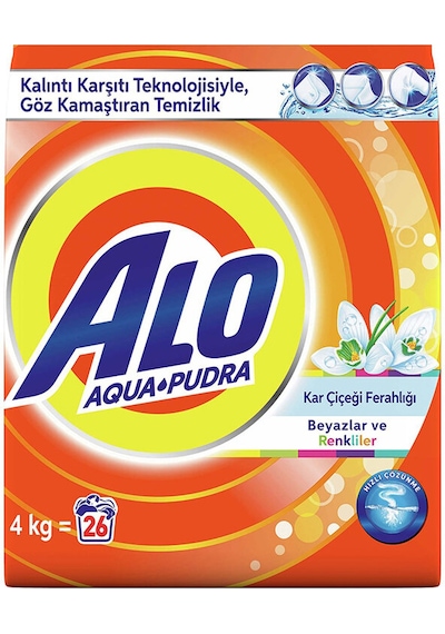 4 Adet Alo Çamaşır Deterjanı 4 Kg Kar Çiçeği