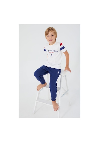 U.S. Polo Assn. U.s. Polo Assn. Intense Krem Erkek Çocuk Kısa Kol Pijama Takım